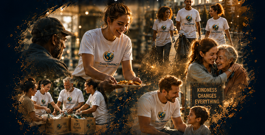 MyDailyImpact volunteers helping people in their community