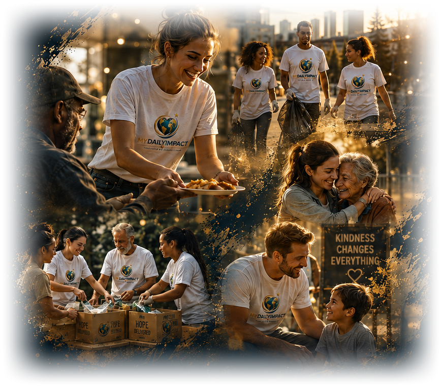 MyDailyImpact volunteers helping people in their community